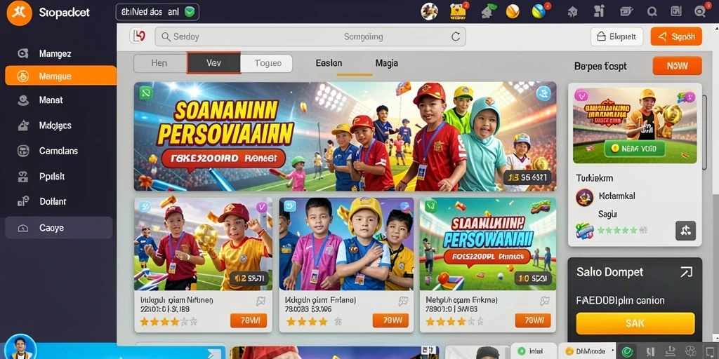 Tampilan antarmuka yang cerah dan menarik.