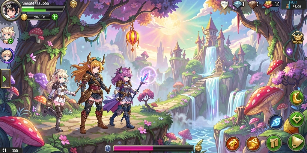 Tampilan layar utama yang menarik dan colorful.
