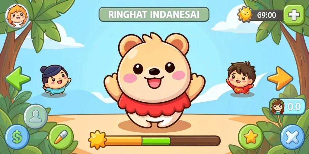 Tampilan menu utama yang interaktif dan menarik.
